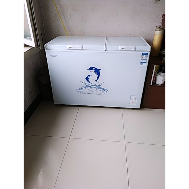 aucma澳柯玛bcd287chn287升卧式双温商用冰柜冷冻冷藏家用小冷柜