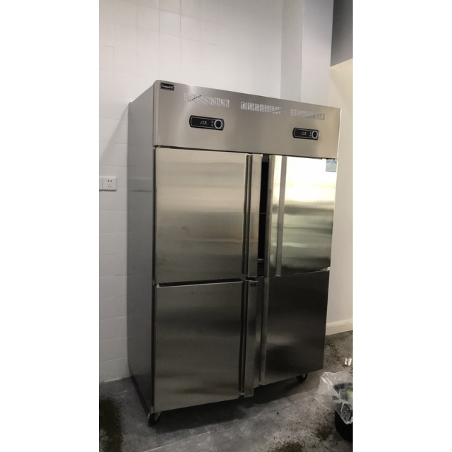 lecon/乐创 918l商用四门冰柜厨房冰箱 六门双门展示柜冷藏立式冷冻