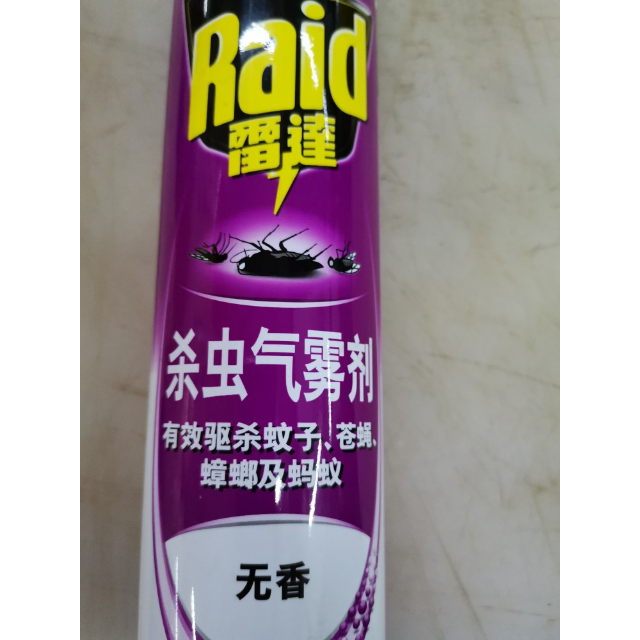 雷達(raid)殺蟲氣霧劑無香型600ml裝1瓶家用殺蟲劑噴霧蒼蠅蟑螂螞蟻