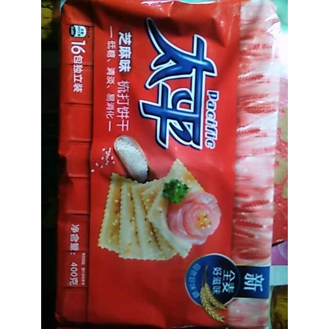 太平梳打饼干芝麻口味400g新旧包装随机发货