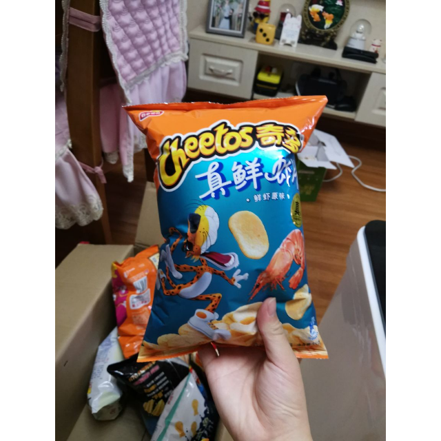 奇多真鲜虾片原味55克膨化食品