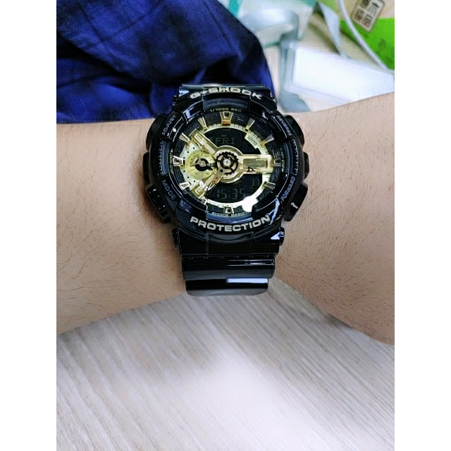 版黑暗之心 腕表 卡西欧手表 运动潮流石英表ga-110gb高清大图|实物图
