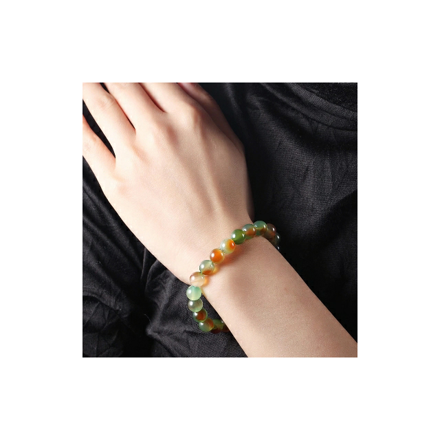> 左传 七彩孔雀玛瑙单圈手串8mm 色彩艳丽商品评价 > 就是小点