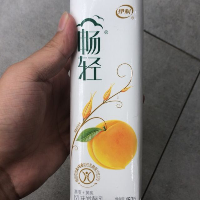 伊利畅轻风味发酵乳燕麦黄桃酸奶450g