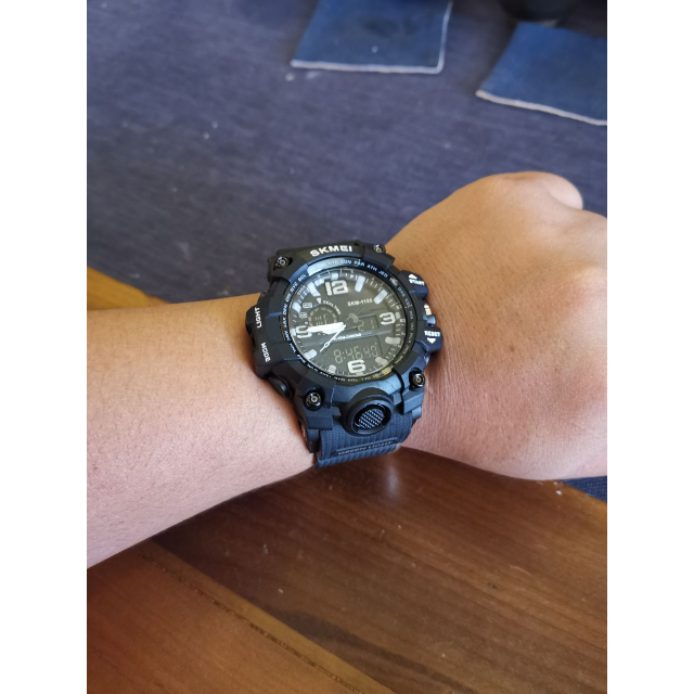 时刻美skmei运动手表男学生多功能特种兵战术防水电子表男表12701155