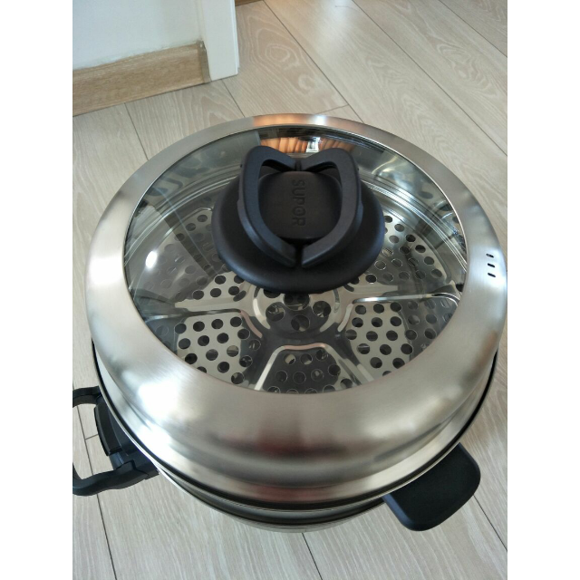 苏泊尔(supor) 三层 蒸锅sz30t1 304不锈钢蒸笼大蒸锅 蒸馒头蒸鱼蒸馍