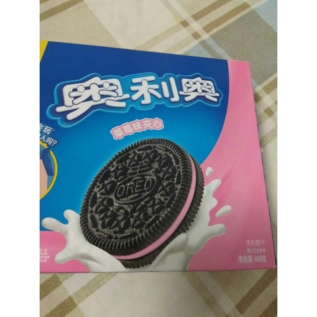 奥利奥oreo夹心饼干零食草莓味466g家庭装