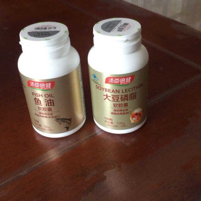 汤臣倍健鱼油大豆磷脂礼盒装鱼油保健品膳食营养补充剂鱼油100粒大豆