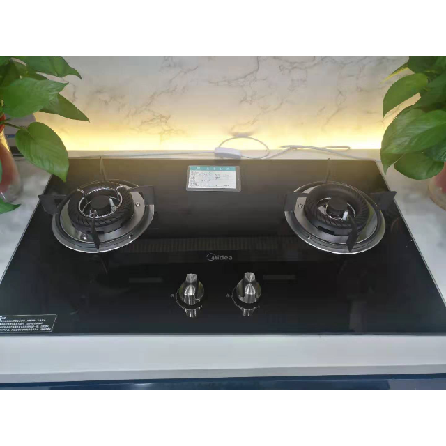 美的midea燃气灶jztmq7610g钢化玻璃燃气灶大火力节能环保灶具台嵌