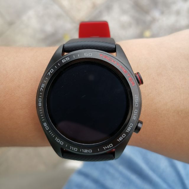 华为荣耀honor荣耀手表watchmagic魔法系列运动版熔岩黑轻薄设计一周