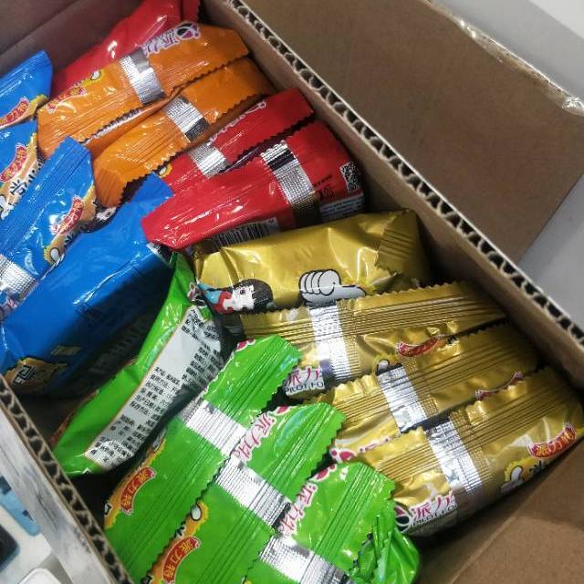 > 派力特干脆面21g*20包办公室休闲食品网红掌心脆干吃零食方便面商品