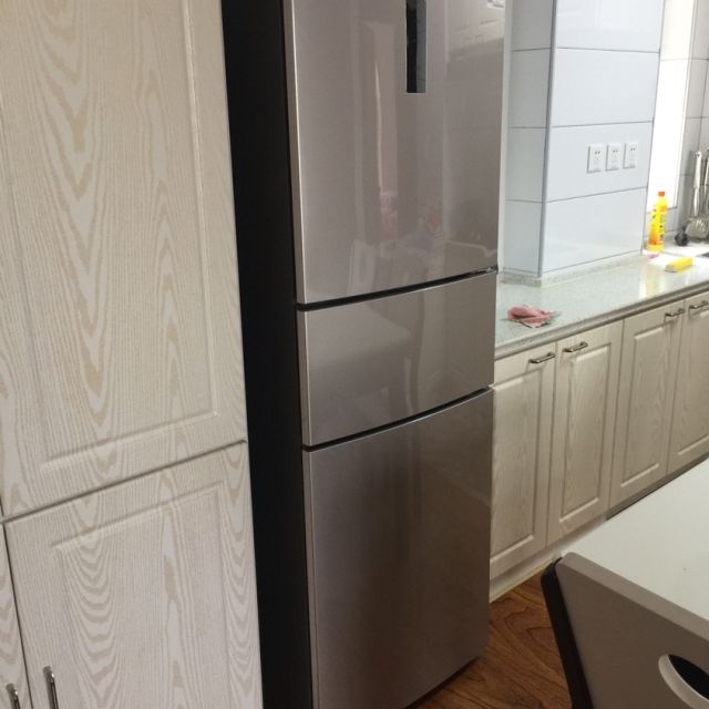 海尔haierbcd217wdvlu1217升三门双变频智能家用冰箱风冷无霜高配双