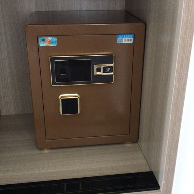 > 虎牌保险柜45cm 家用小型指纹保险箱 办公全钢智能防盗保管箱悦虎