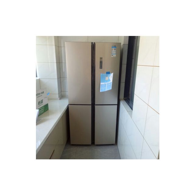 变频406升三档变温净味纤薄机身四门十字对开门电冰箱海尔bcd406wdpd