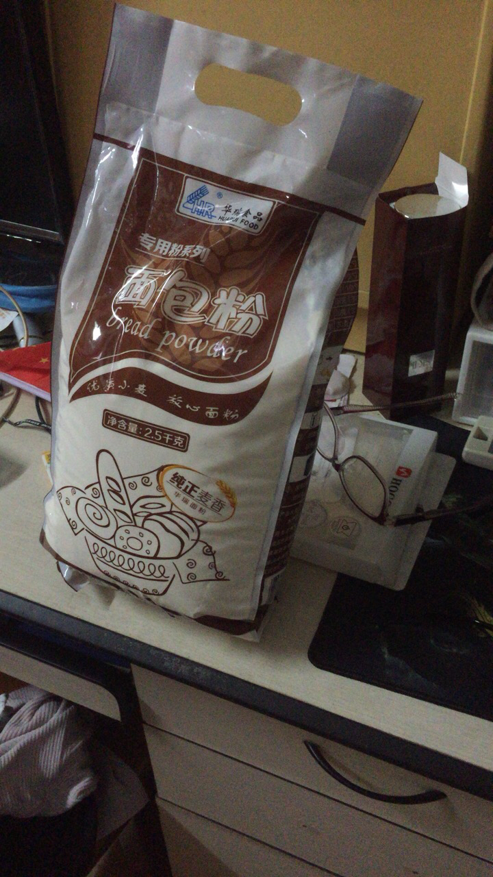 96小时内发货【中华特色】菏泽馆 华瑞面包粉5斤高筋面粉面包机烤箱