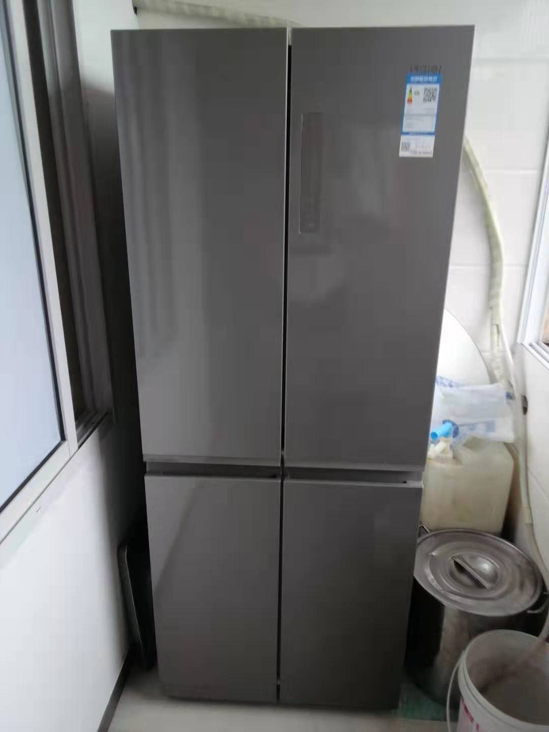 406升家用大容量纤薄四门十字对开门电冰箱 海尔新品bcd-406wdpd晒单