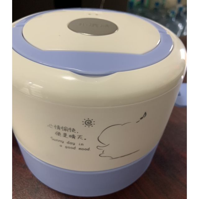 小浣熊电热饭盒双层不锈钢内胆加热饭盒热饭器插电加热饭盒多功能蒸煮