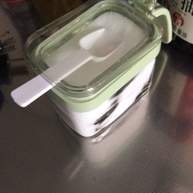 炊大皇方形玻璃调料盒套装调味罐调味盒调料罐3件套带置物架350mltwp