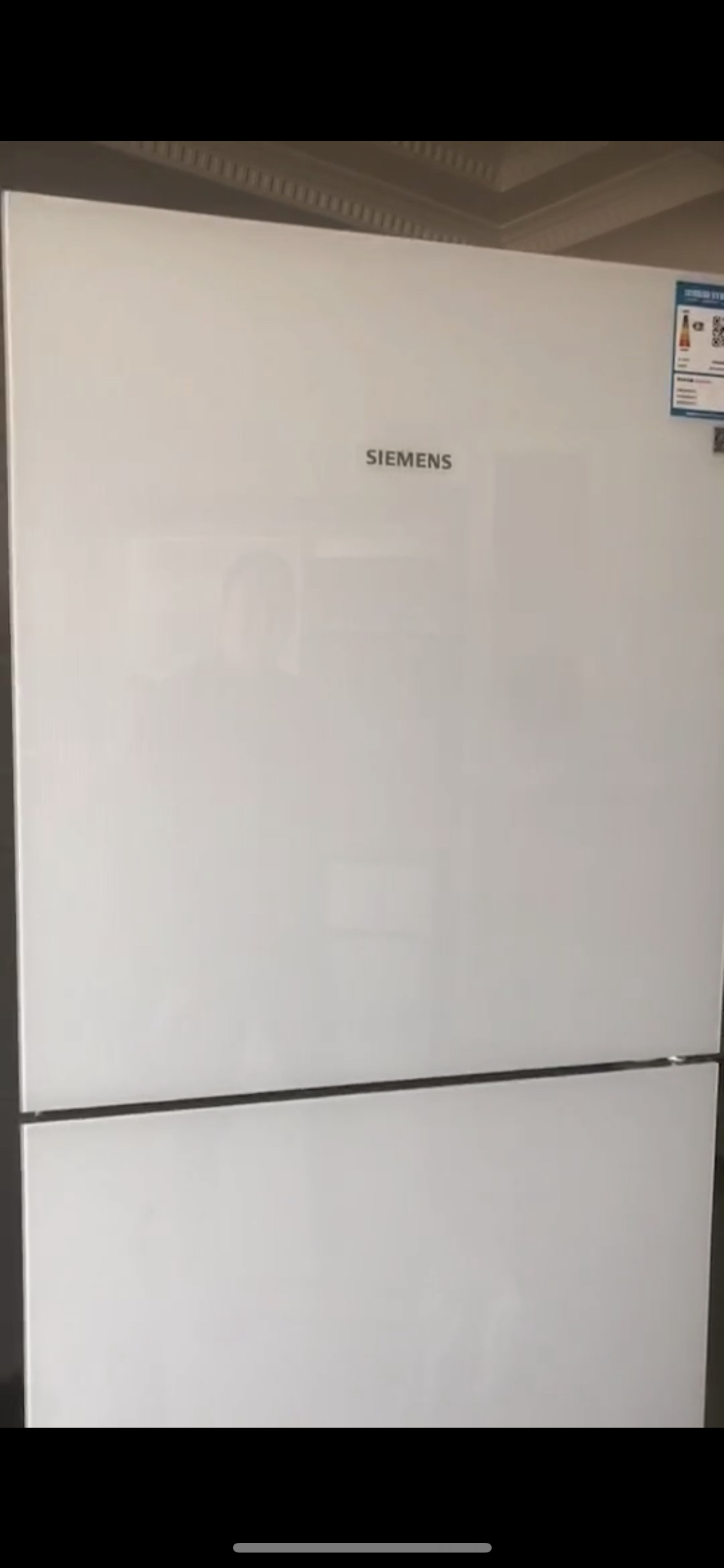 西門子(siemens)白色玻璃面板 零度無霜 混冷大容量 274升 家用三門