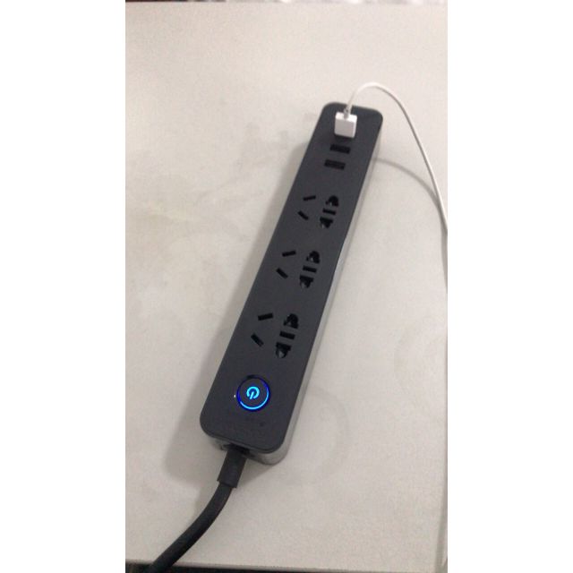 飞科flyco延长线插座fs2000接线板插排家用usb充电独门安全门黑色18米