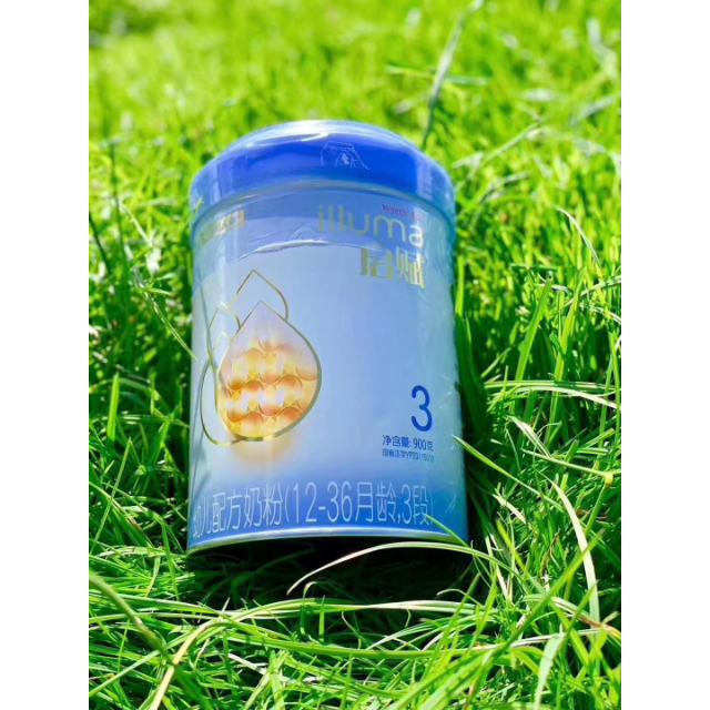 惠氏illuma蓝钻启赋幼儿配方奶粉3段900g1236月龄适用亲和人体