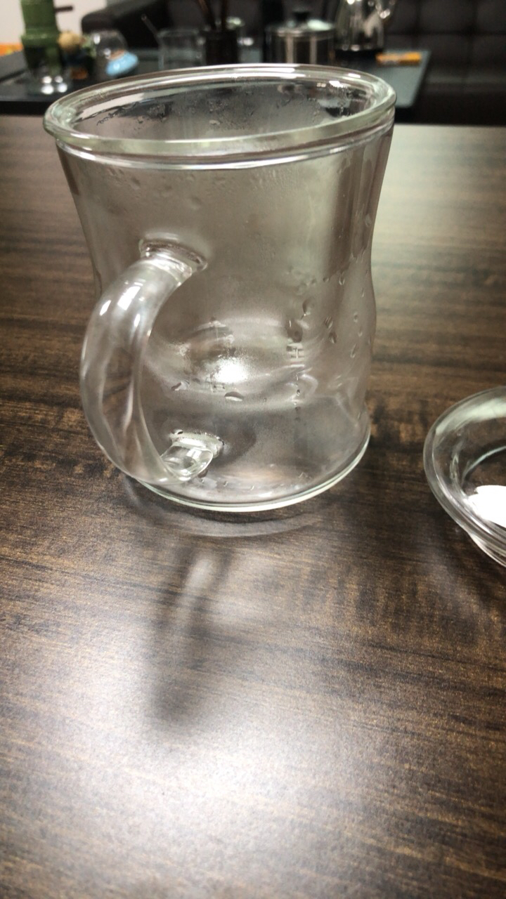 青蘋果耐熱玻璃杯 380ml辦公室茶杯杯茶水分離泡茶杯帶把蓋花茶杯家用