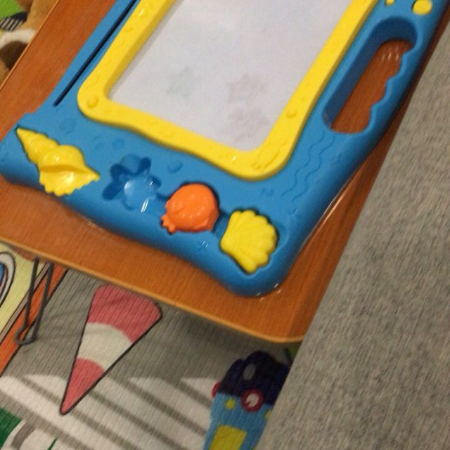 勾勾手儿童益智玩具彩色磁性画板卡通印章绘画涂鸦写字板蓝色