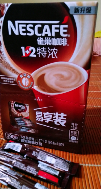 雀巢咖啡1 2微研磨特浓香浓90条*13g三合一速溶咖啡粉礼盒装1170g晒单