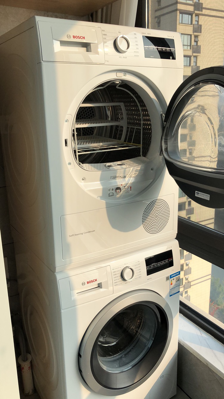 博世(bosch) 9公斤大容量烘干机 节能高效 热泵烘干 除菌烘 自清洁干
