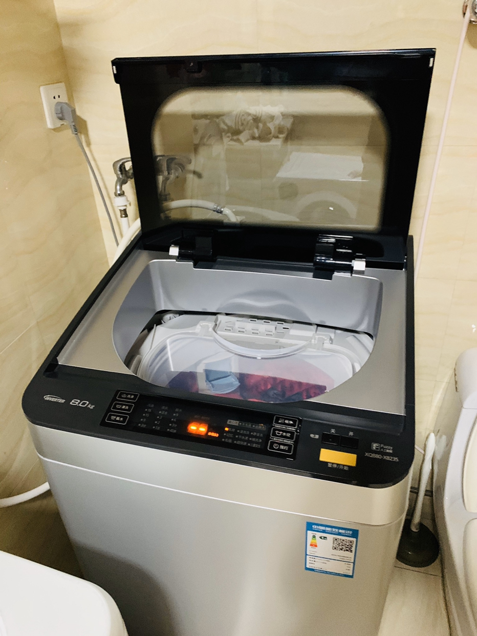 松下(panasonic)xqb80-x8235 8公斤全自动洗衣机波轮洗衣机 变频静音