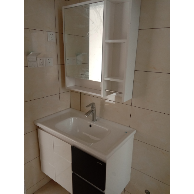 jomoo九牧浴室柜组合现代简约洗漱台挂墙式多层实木面盆柜套装卫生间