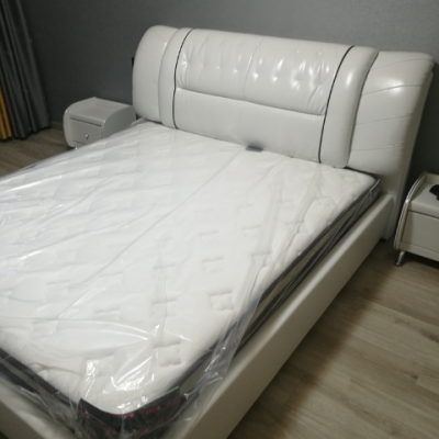 双虎家私 皮床双人床现代简约软床1.8米经济型卧室床大床rc15