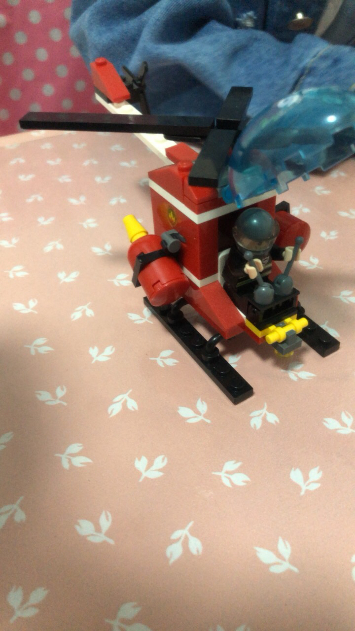 卓誉 兼容乐高gudi古迪消防系列9206消防直升机儿童益智拼装拼插玩具