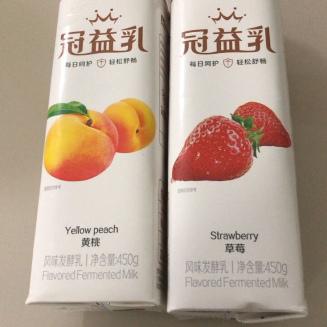 蒙牛冠益乳風味發酵乳黃桃果粒酸奶450g