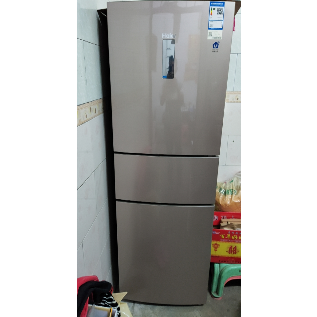 一级节能电冰箱bcd-217wdvlu1 官方旗舰店授权冰箱新购的海尔无霜冰箱