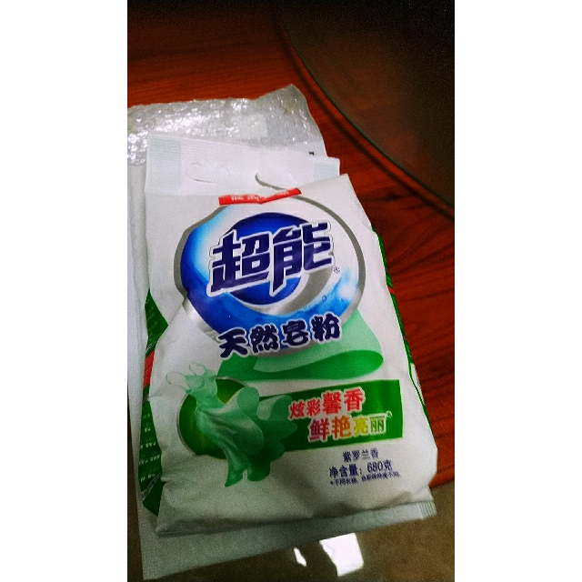 超能洗衣粉天然皂粉馨香炫彩680g纳爱斯