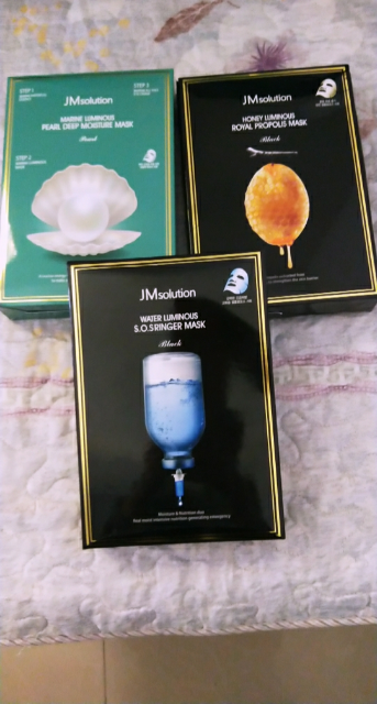 [3盒装]韩国 JM 蜂蜜面膜+珍珠面膜+急救面膜套装 紧急补水 蜂胶滋润 珍珠提亮晒单图