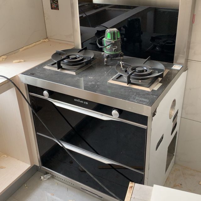 亿田entivea5cgmh侧吸下排抽油烟机燃气灶储柜套装家用小户型一体灶