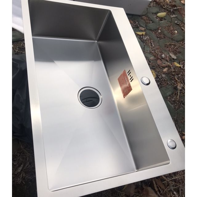 卡贝手工水槽单槽厨房洗菜盆水池加厚 304不锈钢洗碗池大手工单盆