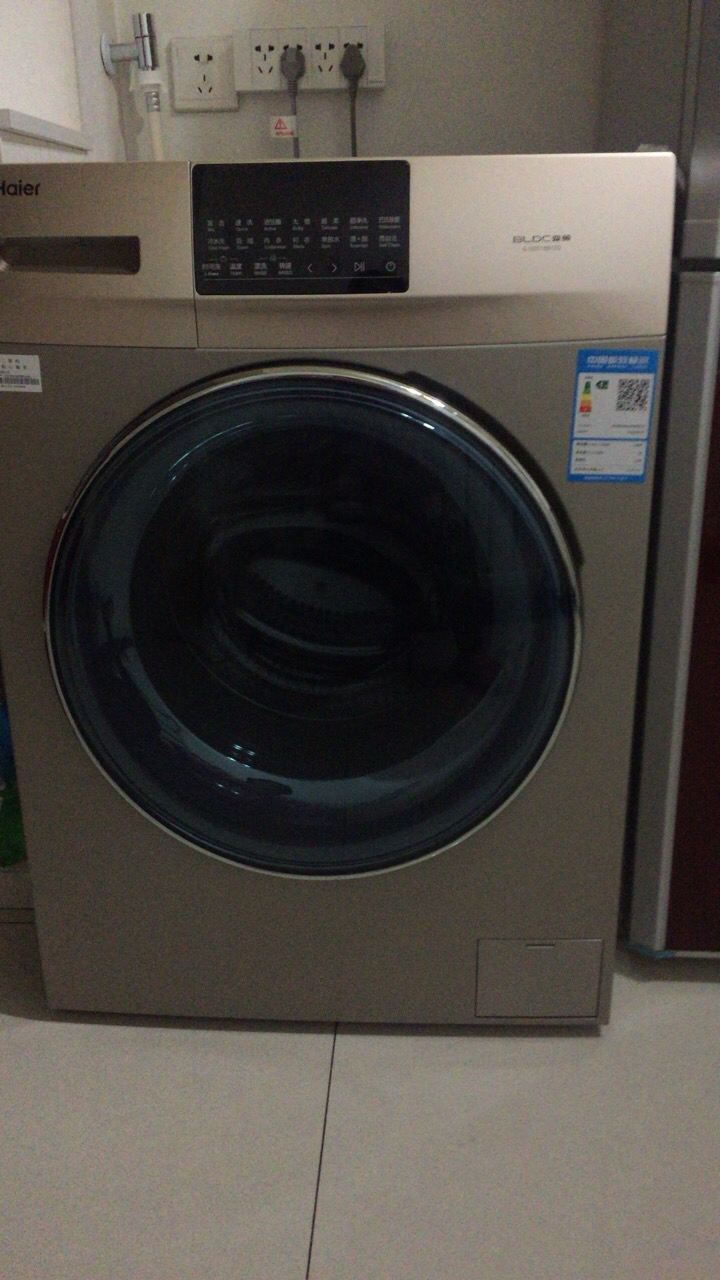 高温筒自洁巴氏除菌双喷淋全自动滚筒洗衣机海尔g100018b12g晒单图