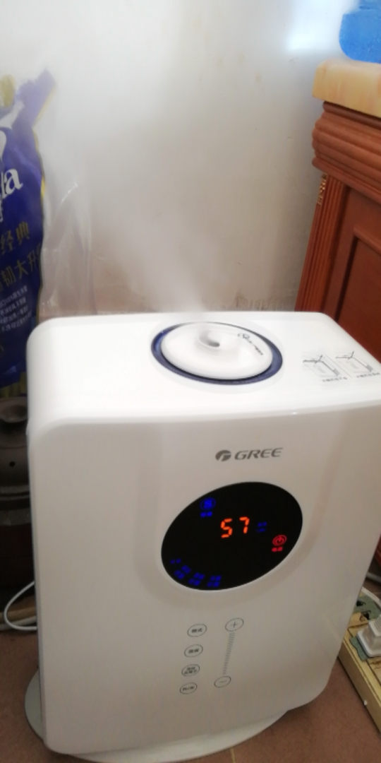 格力(gree)加湿器 sck-50x60b 5l大容量 负离子静音家用加湿卧室客厅