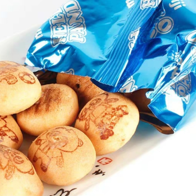 明治meiji熊猫奶油夹心小熊饼干50g盒新加坡进口食品