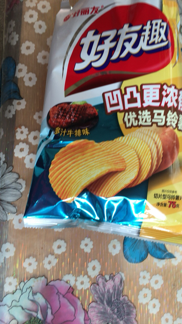 好丽友(orion) 薯片 好友趣(多汁牛排味)75g 15g晒单图