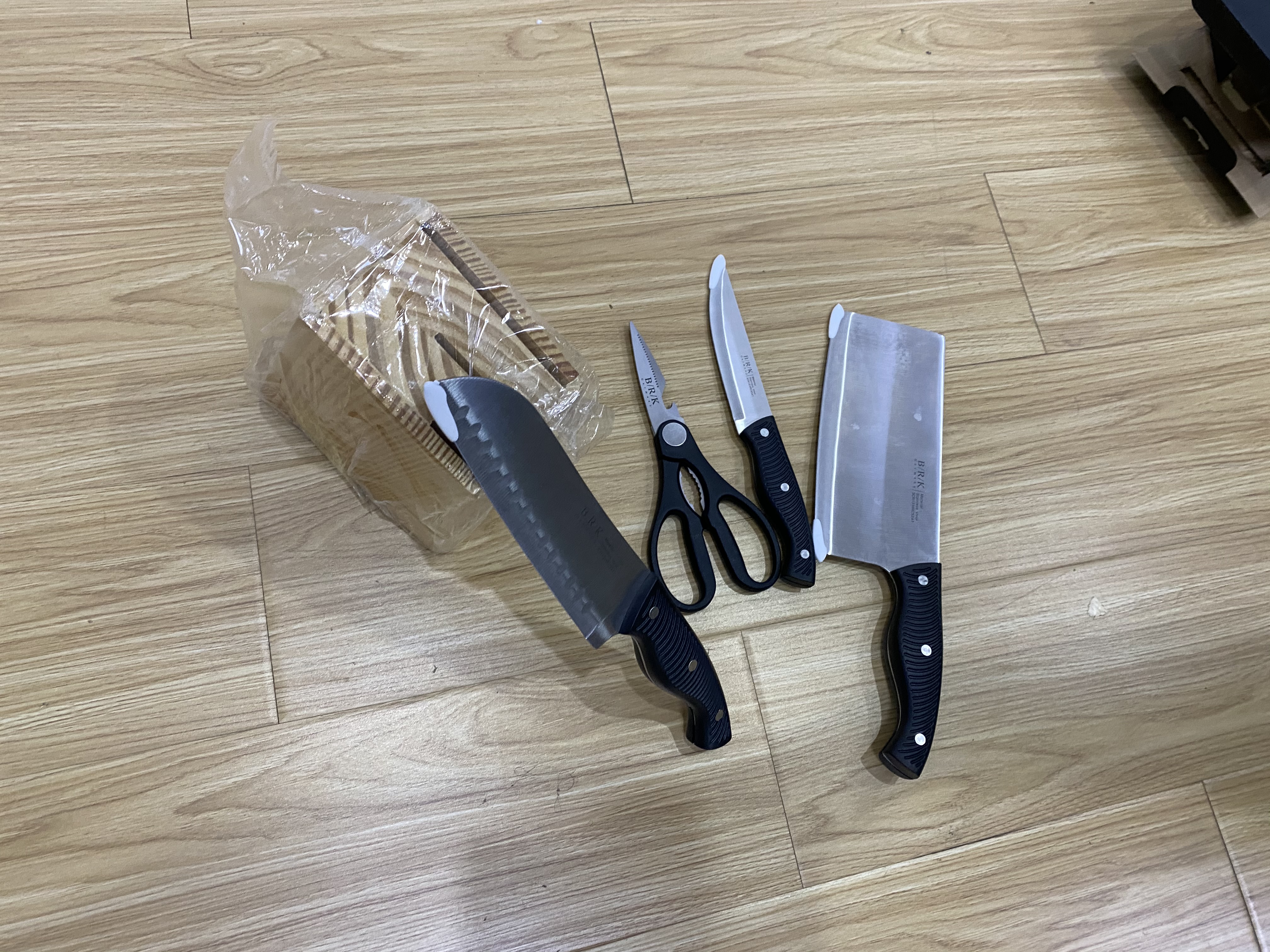 brk germany德国厨具汉堡刀具五件 全套厨房刀具 人性化手柄不锈钢套