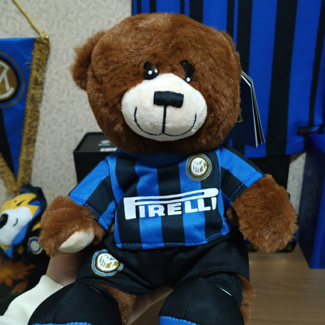 国际米兰俱乐部intermilan官方吉祥物可爱小熊公仔毛绒玩具儿童礼物