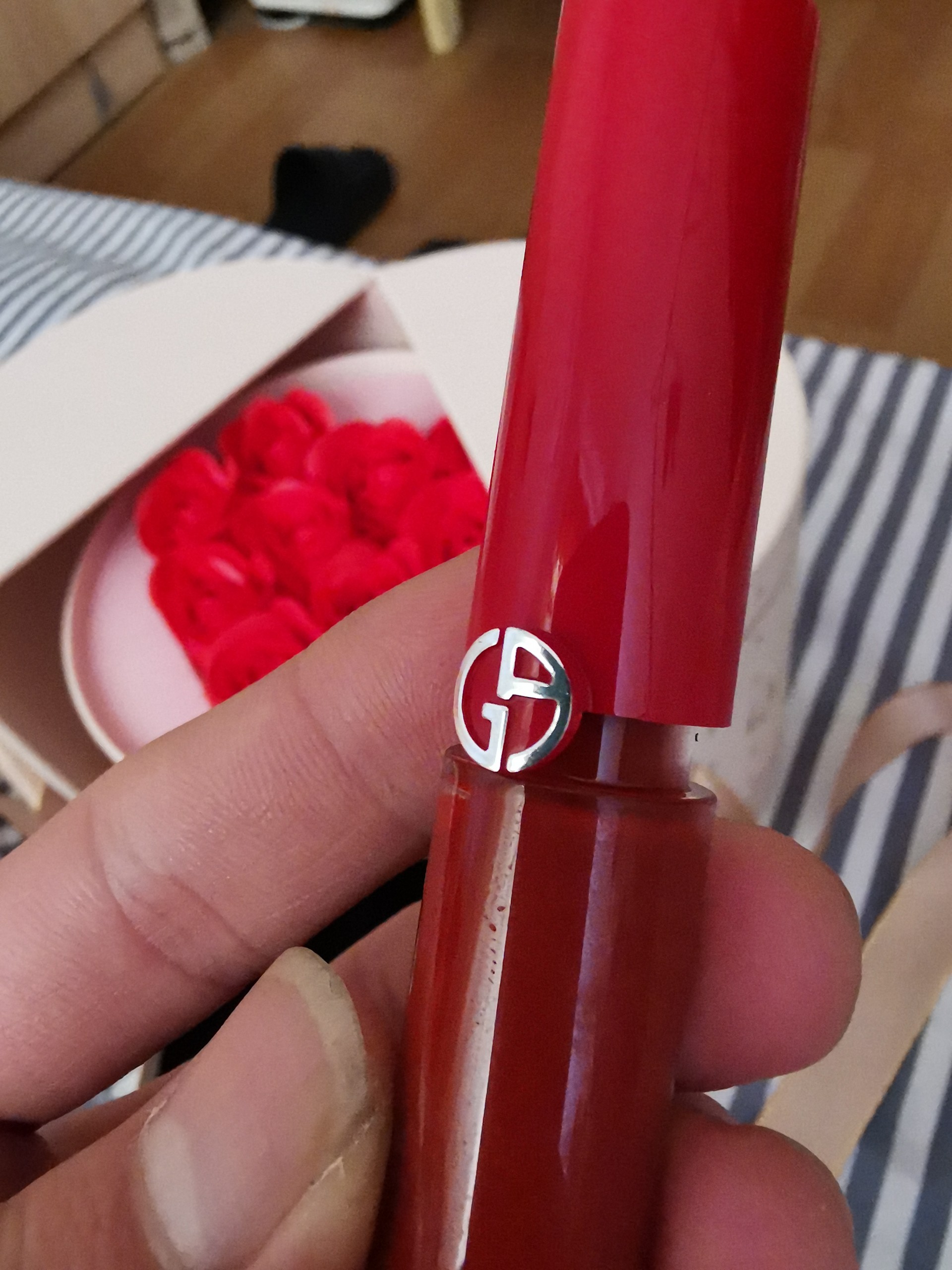 阿玛尼(armanii)口红 红管唇釉206#奶栗红棕色 405 保湿滋润显色 不易