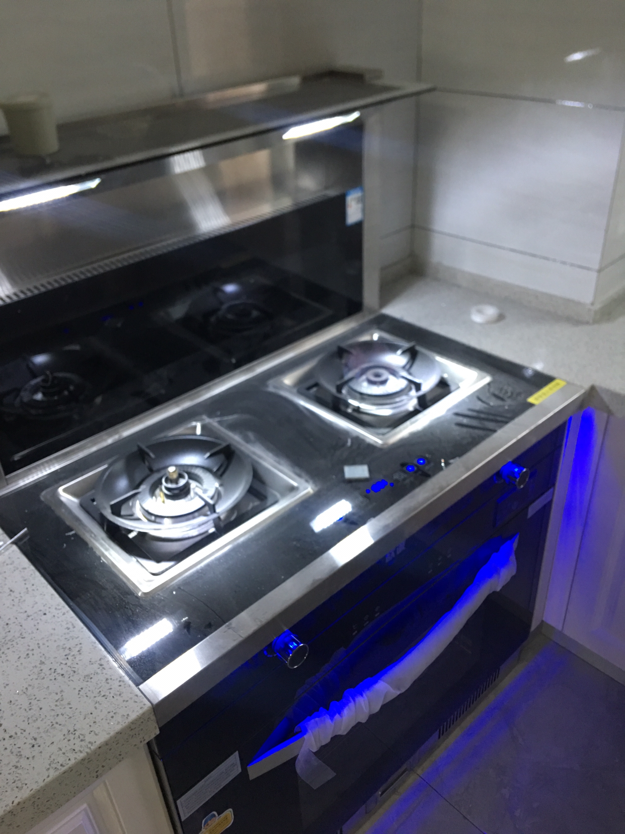 欧诚集成灶蒸烤一体灶具l55a 蒸箱烤箱消毒柜侧吸下排式一体机大吸力