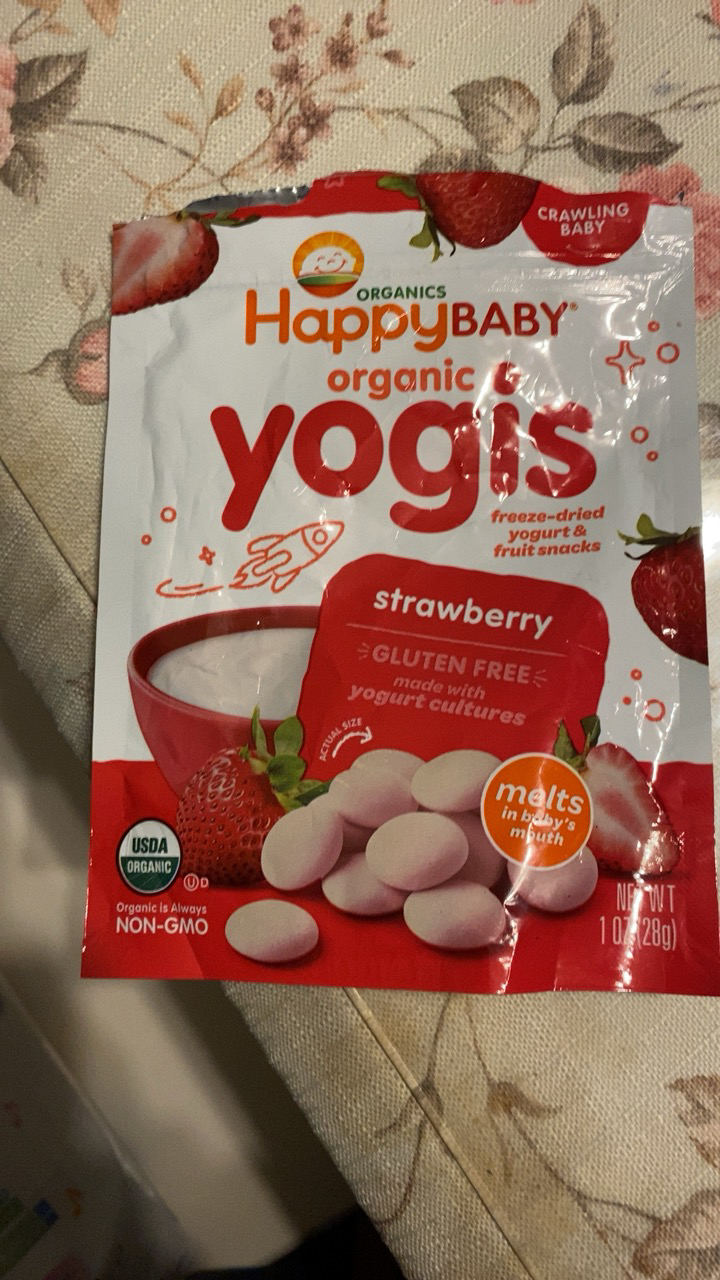 禧贝(happy baby)有机草莓小溶豆 28g/袋装 宝宝零食点心 原装进口