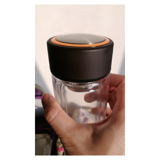 爱仕达(asd)双层高硼硅玻璃杯 水具茶杯 不锈钢滤网320ml容量男女士带