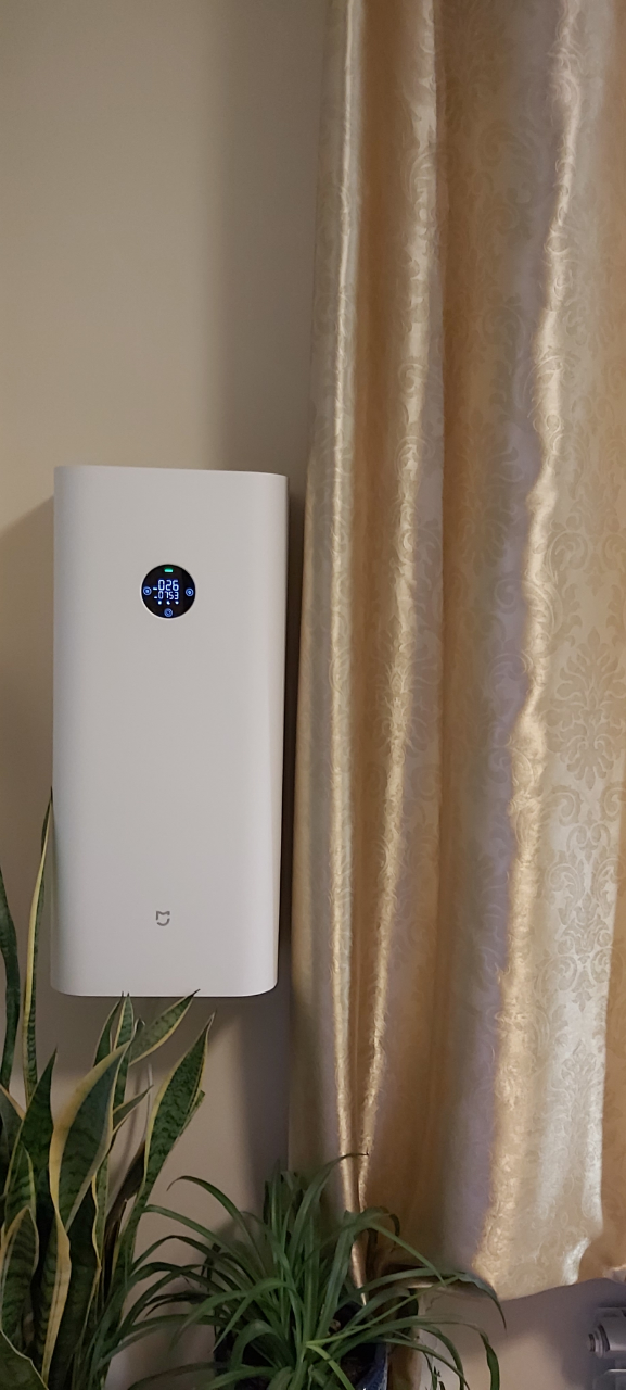 小米米家新风机a1 150风量 家用壁挂式空气净化器 换气通风系统 除